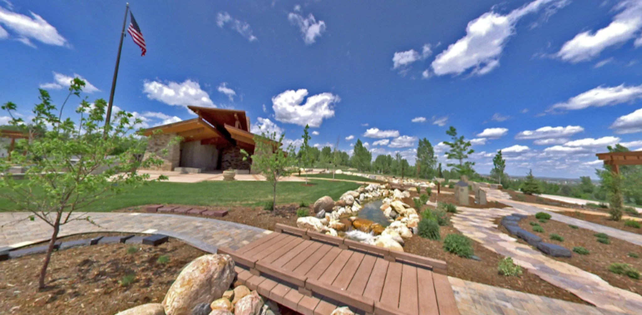 Mount Pisgah Inspirational Gardens — pavilion and stone work