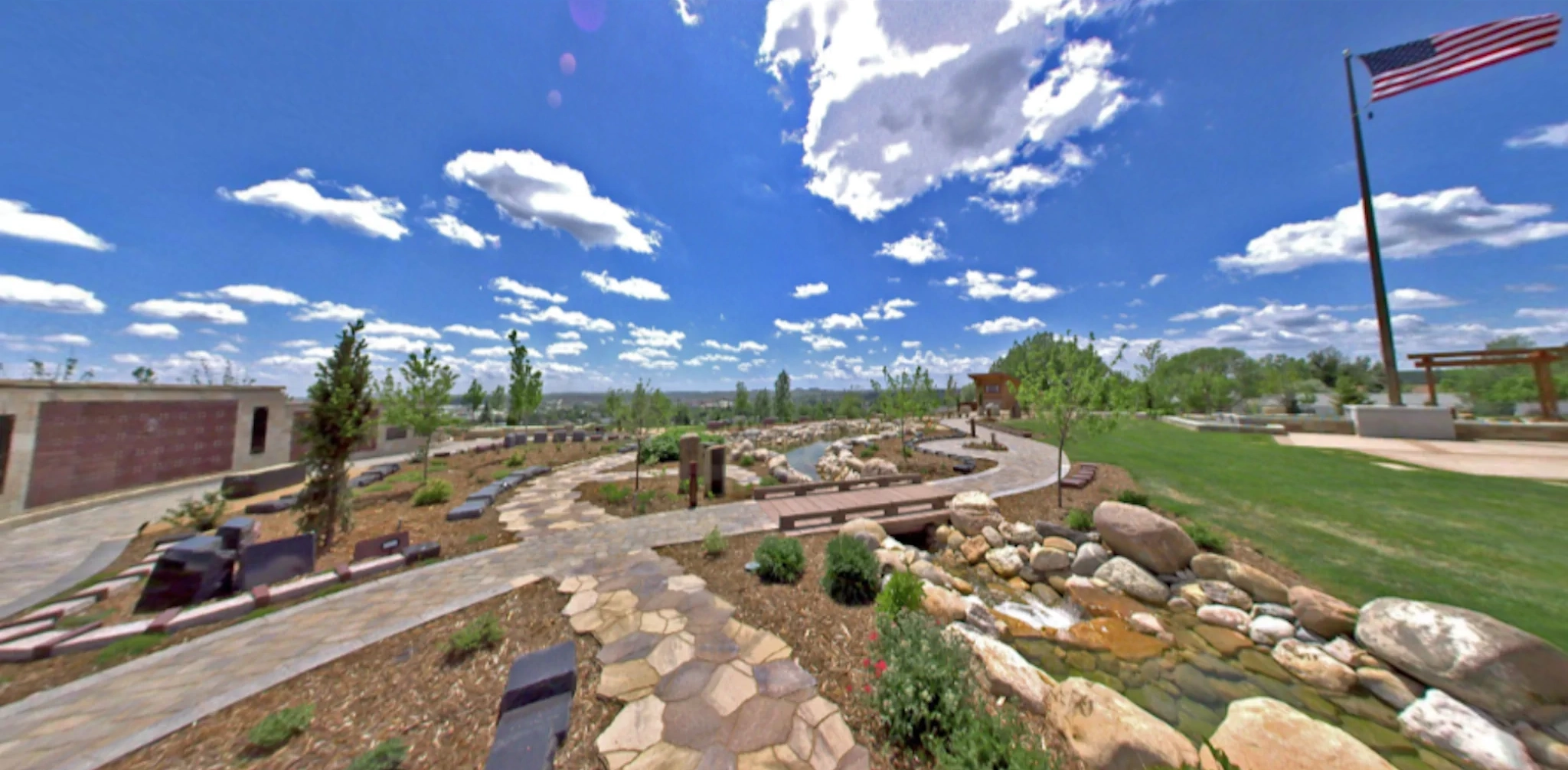 Mount Pisgah Inspirational Gardens — stone pathways and plantings
