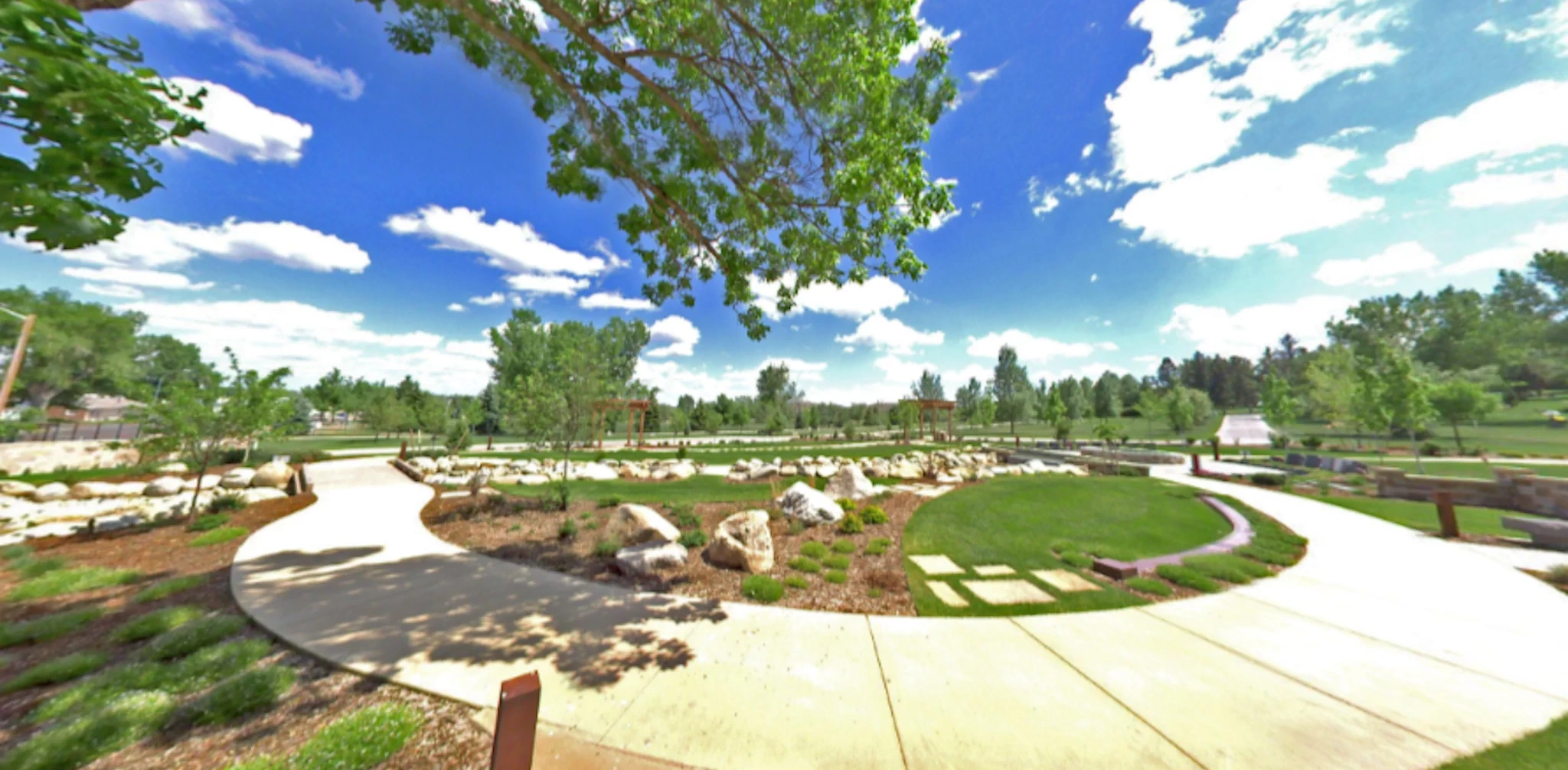 Mount Pisgah Inspirational Gardens — walkways and boulders